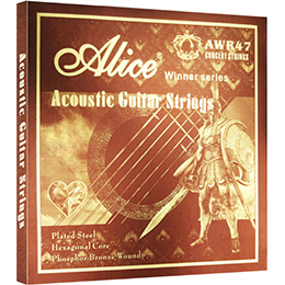 AW332 Acoustic Guitar String Set, Plated Steel Plain String, Silver Plated Copper Winding, Anti-Rust Coating